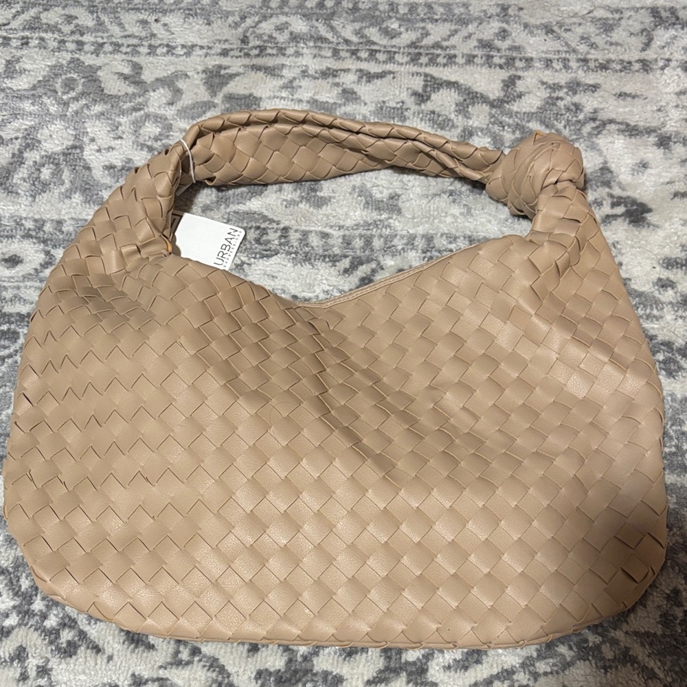 Tan Woven Shoulder Bag Urban Expressions